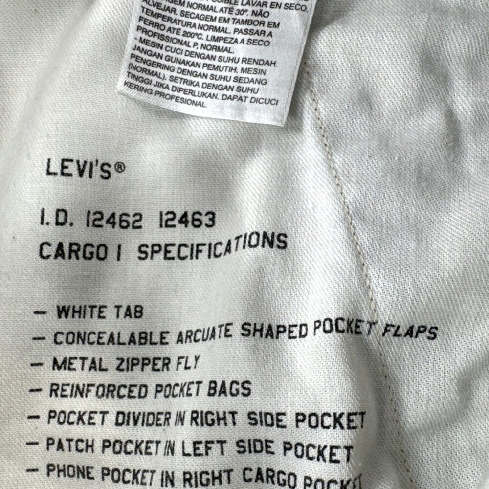 Levi's Camo Cargo Pants Green Military Tactical Army Hunting Mens 34x30 actual - Picture 4 of 14